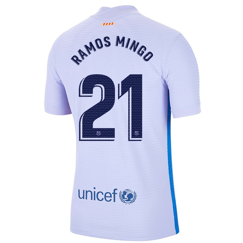 Enfant Football Maillot Santiago Ramos Mingo #21 Mauve Clair Tenues Extérieur 2021/22 T-shirt