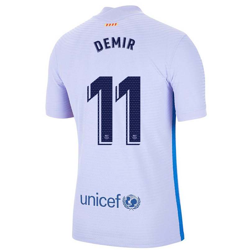 Enfant Football Maillot Yusuf Demir #11 Mauve Clair Tenues Extérieur 2021/22 T-shirt