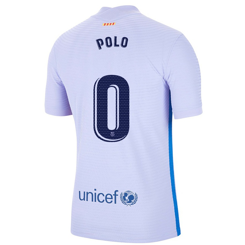 Enfant Football Maillot Carlos Polo #0 Mauve Clair Tenues Extérieur 2021/22 T-shirt