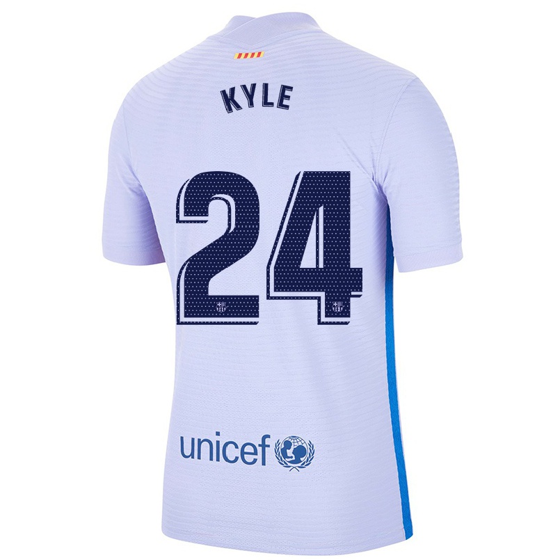 Enfant Football Maillot Kuric Kyle #24 Mauve Clair Tenues Extérieur 2021/22 T-shirt