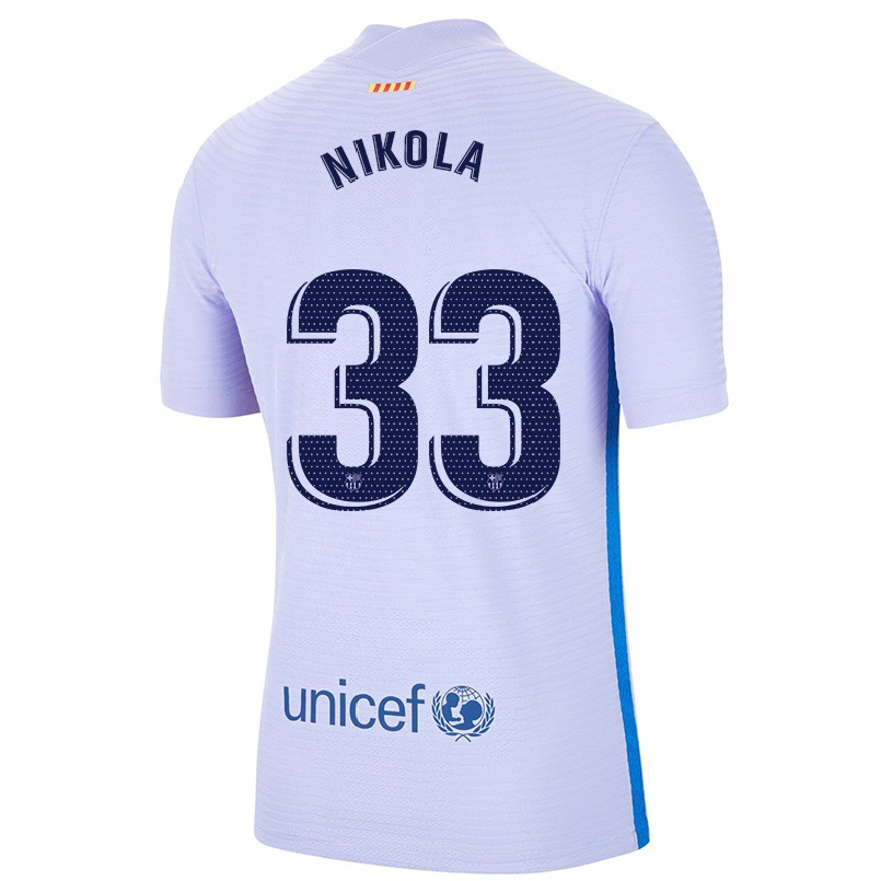 Enfant Football Maillot Mirotic Nikola #33 Mauve Clair Tenues Extérieur 2021/22 T-shirt