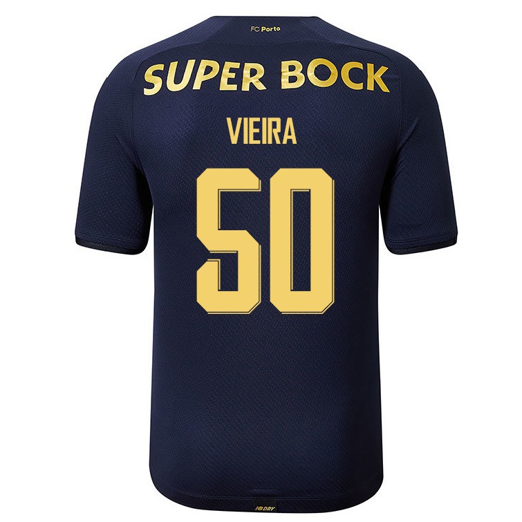 Enfant Football Maillot Fabio Vieira #50 Bleu Marin Tenues Extérieur 2021/22 T-shirt