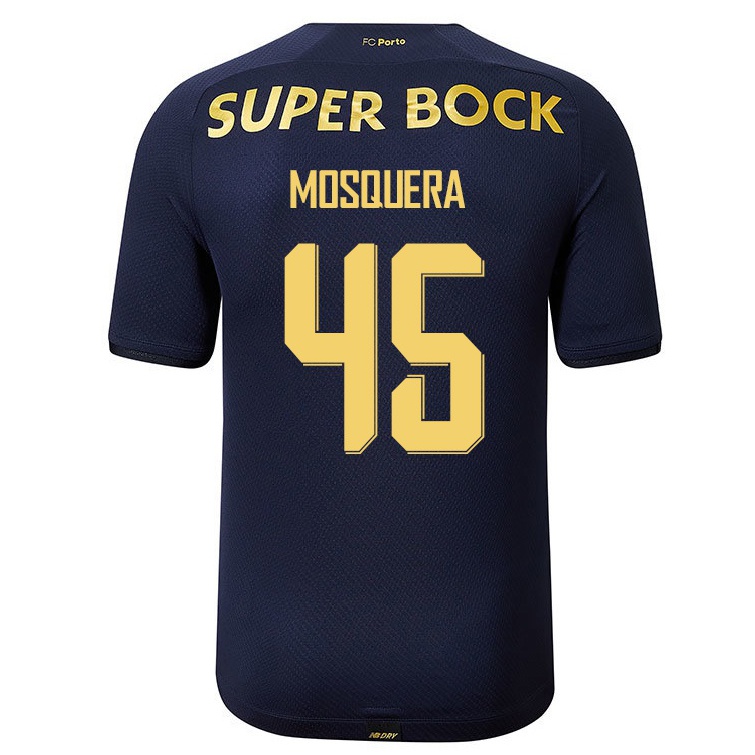 Enfant Football Maillot Yoni Mosquera #45 Bleu Marin Tenues Extérieur 2021/22 T-shirt