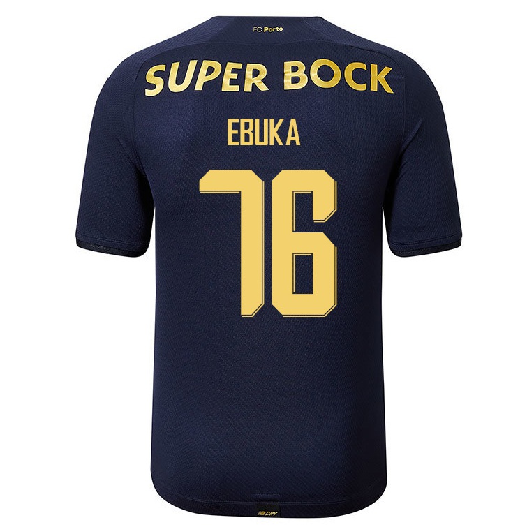Enfant Football Maillot Alphonsus Ebuka #76 Bleu Marin Tenues Extérieur 2021/22 T-shirt