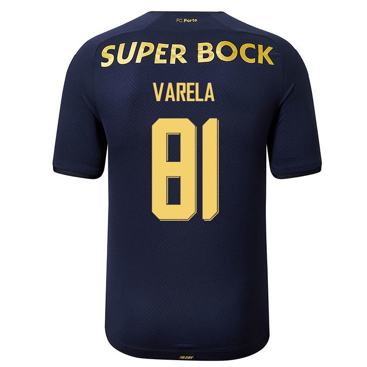 Enfant Football Maillot Silvestre Varela #81 Bleu Marin Tenues Extérieur 2021/22 T-shirt