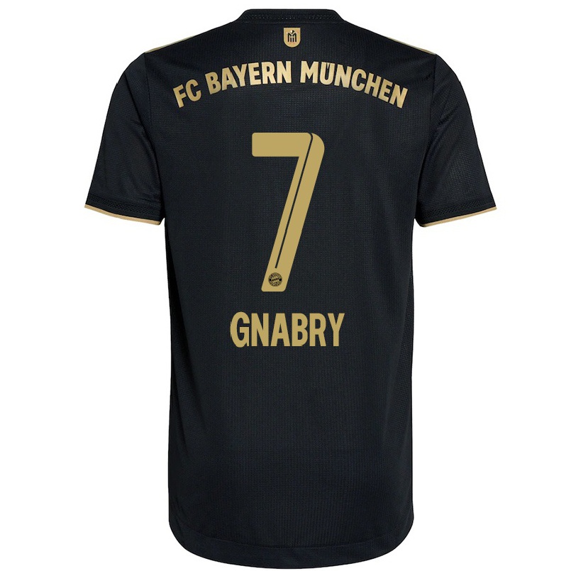 Enfant Football Maillot Serge Gnabry #7 Le Noir Tenues Extérieur 2021/22 T-shirt