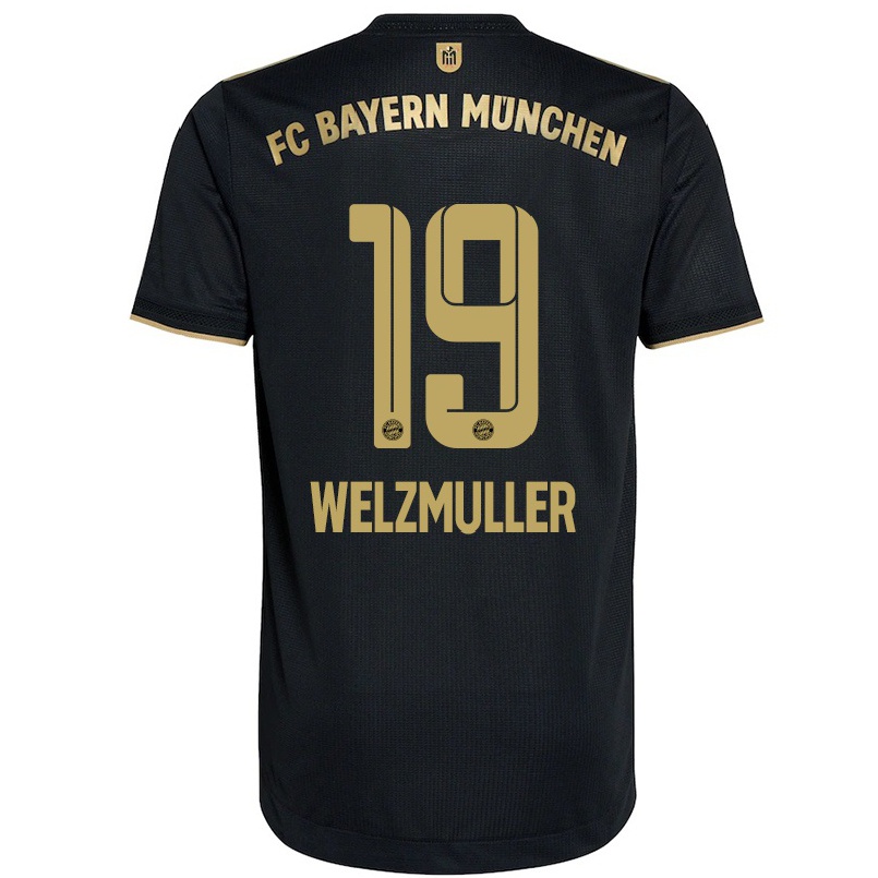 Enfant Football Maillot Maximilian Welzmuller #19 Le Noir Tenues Extérieur 2021/22 T-shirt