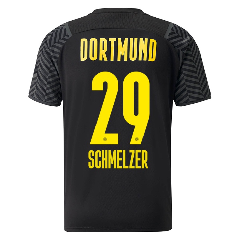 Enfant Football Maillot Marcel Schmelzer #29 Gris Noir Tenues Extérieur 2021/22 T-shirt