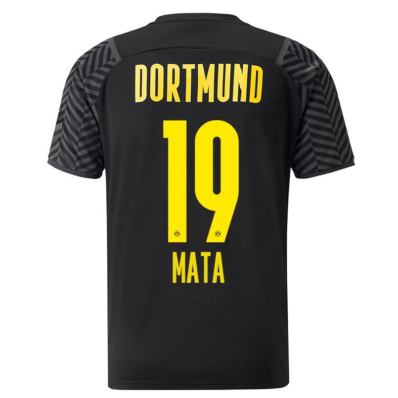 Enfant Football Maillot Ken Mata #19 Gris Noir Tenues Extérieur 2021/22 T-shirt
