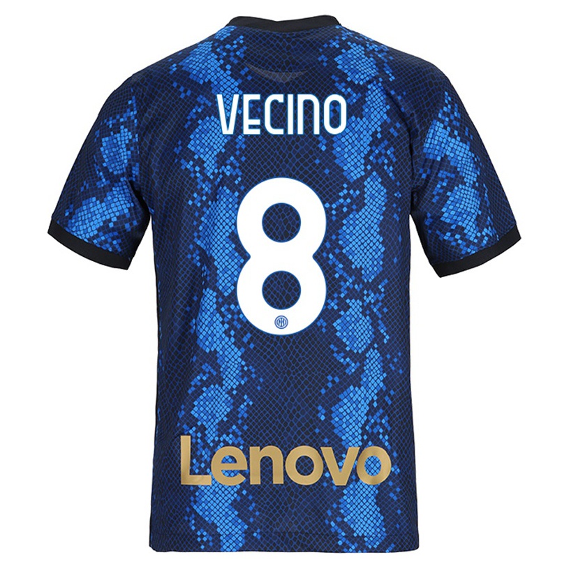 Enfant Football Maillot Matias Vecino #8 Bleu Foncé Tenues Domicile 2021/22 T-Shirt