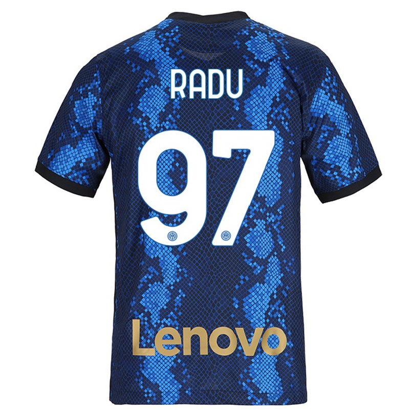 Enfant Football Maillot Ionut Radu #97 Bleu Foncé Tenues Domicile 2021/22 T-shirt