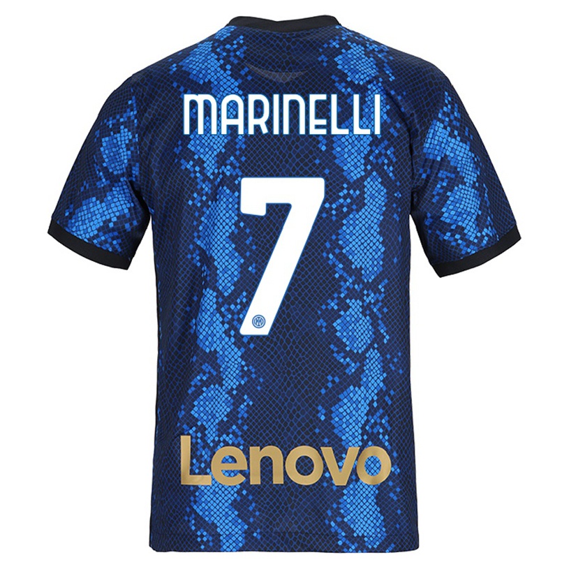 Enfant Football Maillot Gloria Marinelli #7 Bleu Foncé Tenues Domicile 2021/22 T-shirt
