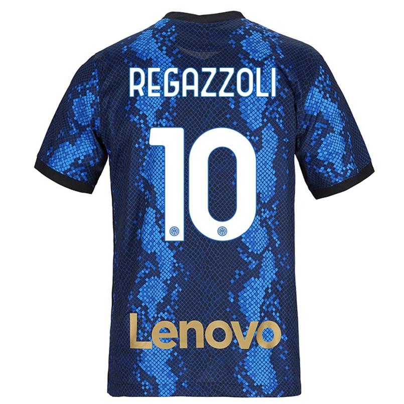 Enfant Football Maillot Alice Regazzoli #10 Bleu Foncé Tenues Domicile 2021/22 T-shirt