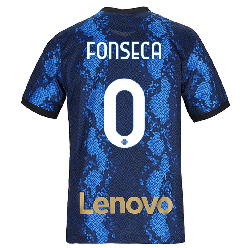 Enfant Football Maillot Matias Fonseca #0 Bleu Foncé Tenues Domicile 2021/22 T-shirt