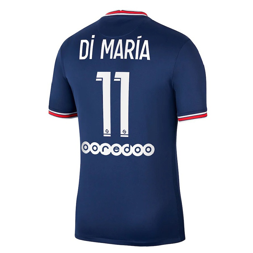 Enfant Football Maillot Angel Di Maria #11 Bleu Foncé Tenues Domicile 2021/22 T-shirt