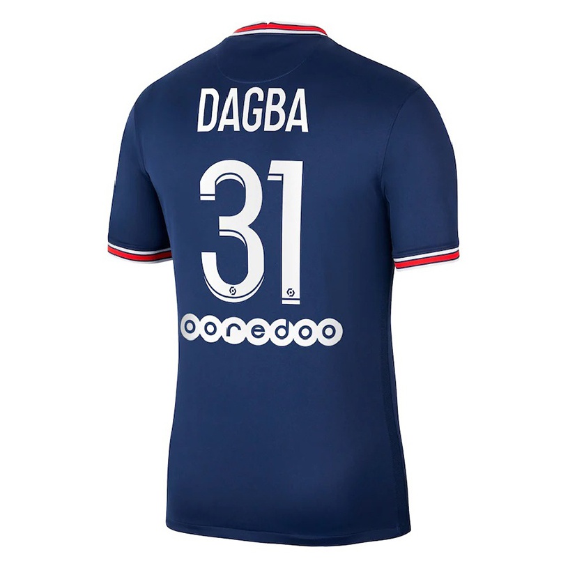 Enfant Football Maillot Colin Dagba #31 Bleu Foncé Tenues Domicile 2021/22 T-shirt