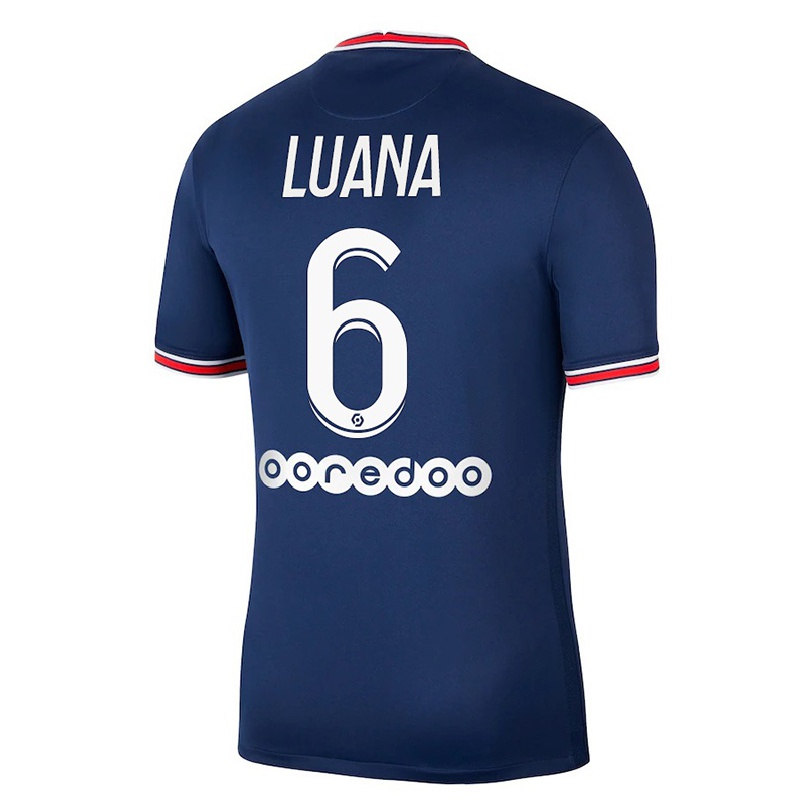 Enfant Football Maillot Luana #6 Bleu Foncé Tenues Domicile 2021/22 T-shirt