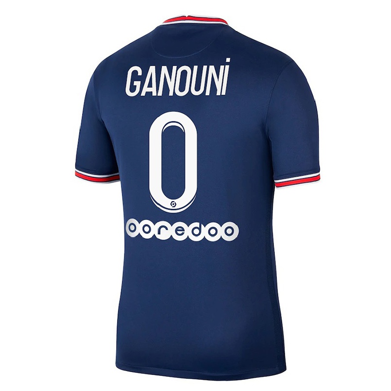 Enfant Football Maillot Mehdi Ganouni #0 Bleu Foncé Tenues Domicile 2021/22 T-shirt