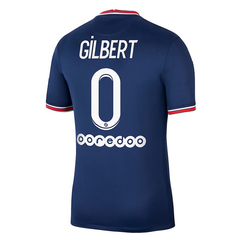 Enfant Football Maillot Tara Elimbi Gilbert #0 Bleu Foncé Tenues Domicile 2021/22 T-shirt