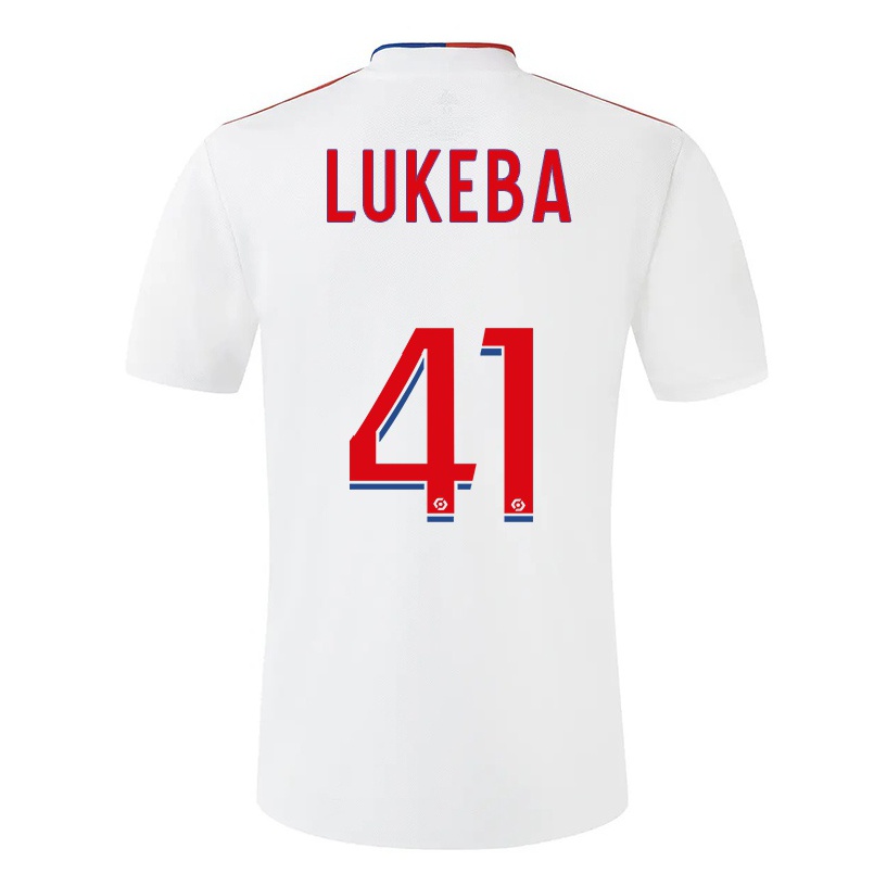 Enfant Football Maillot Castello Lukeba #41 Blanche Tenues Domicile 2021/22 T-shirt