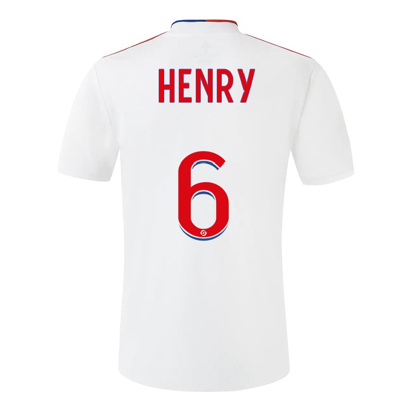 Enfant Football Maillot Amandine Henry #6 Blanche Tenues Domicile 2021/22 T-shirt
