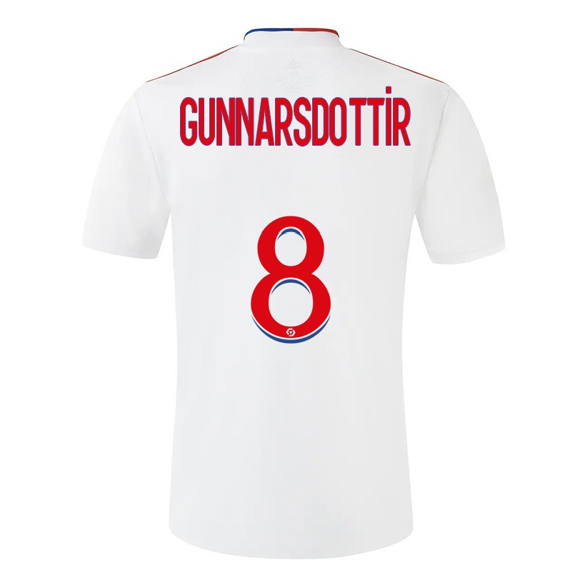 Enfant Football Maillot Sara Bjork Gunnarsdottir #8 Blanche Tenues Domicile 2021/22 T-shirt