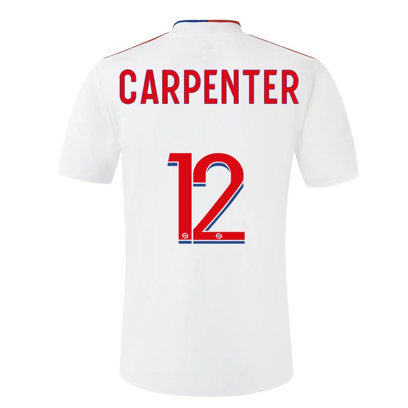 Enfant Football Maillot Ellie Carpenter #12 Blanche Tenues Domicile 2021/22 T-shirt
