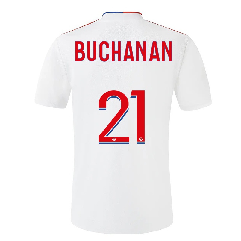 Enfant Football Maillot Kadeisha Buchanan #21 Blanche Tenues Domicile 2021/22 T-shirt