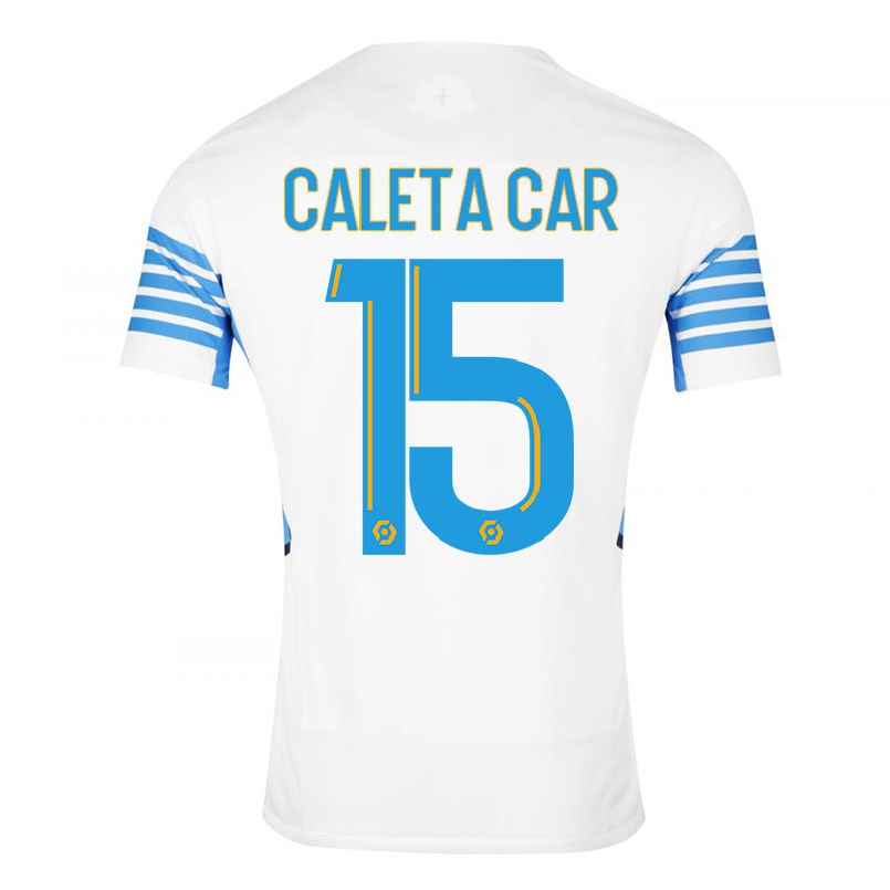 Enfant Football Maillot Duje Caleta-car #15 Blanche Tenues Domicile 2021/22 T-shirt