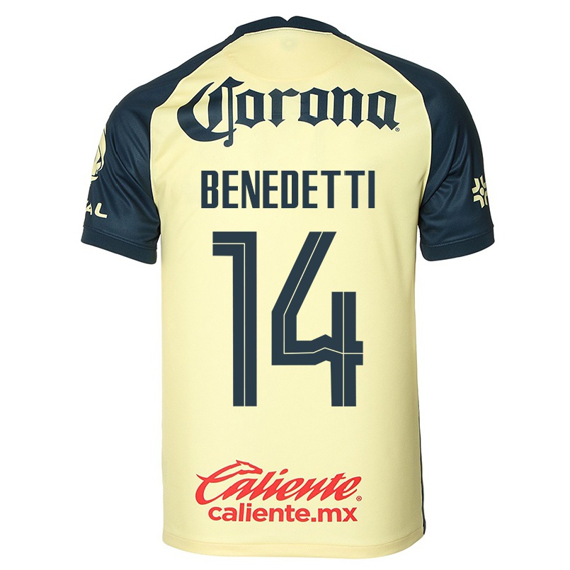 Enfant Football Maillot Nicolas Benedetti #14 Jaune Tenues Domicile 2021/22 T-shirt