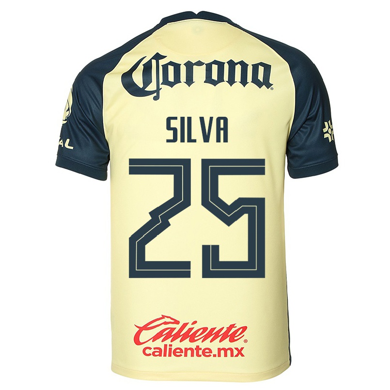 Enfant Football Maillot Silva #25 Jaune Tenues Domicile 2021/22 T-shirt