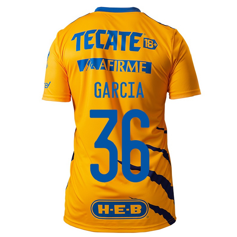 Enfant Football Maillot Yenifer Garcia #36 Jaune Tenues Domicile 2021/22 T-shirt