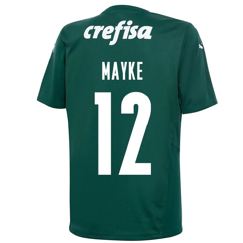 Enfant Football Maillot Mayke #12 Vert Foncé Tenues Domicile 2021/22 T-shirt