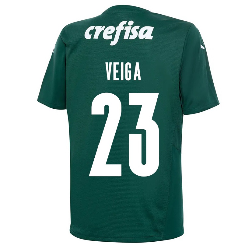 Enfant Football Maillot Raphael Veiga #23 Vert Foncé Tenues Domicile 2021/22 T-shirt