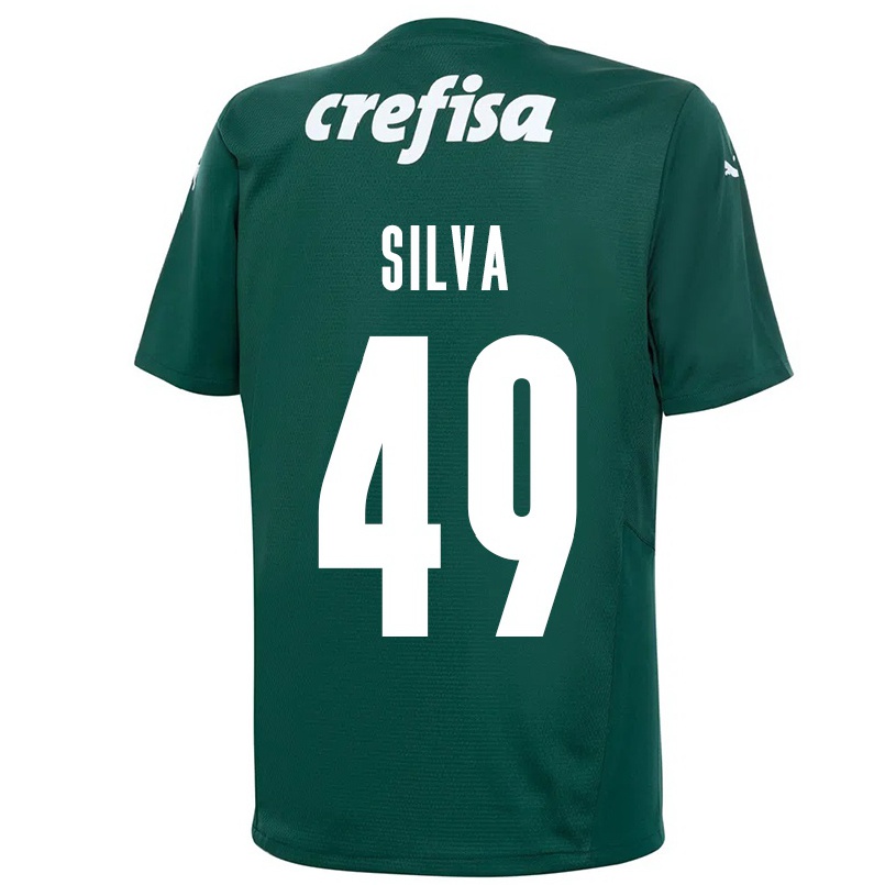 Enfant Football Maillot Gabriel Silva #49 Vert Foncé Tenues Domicile 2021/22 T-shirt