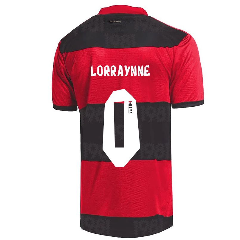 Enfant Football Maillot Lorraynne #0 Rouge Noir Tenues Domicile 2021/22 T-shirt