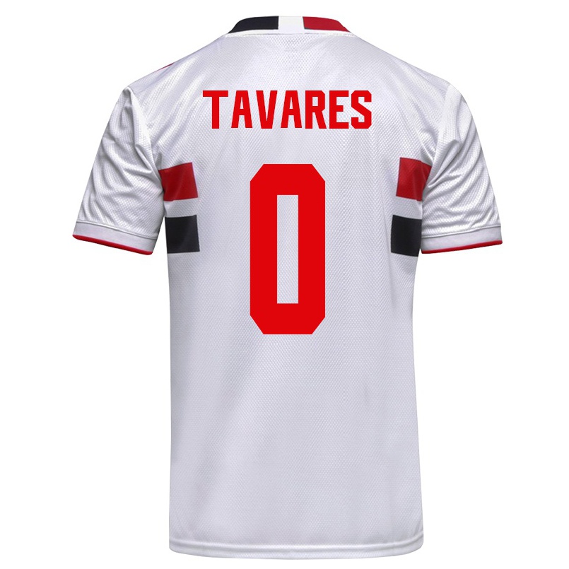 Enfant Football Maillot Junior Tavares #0 Blanche Tenues Domicile 2021/22 T-shirt