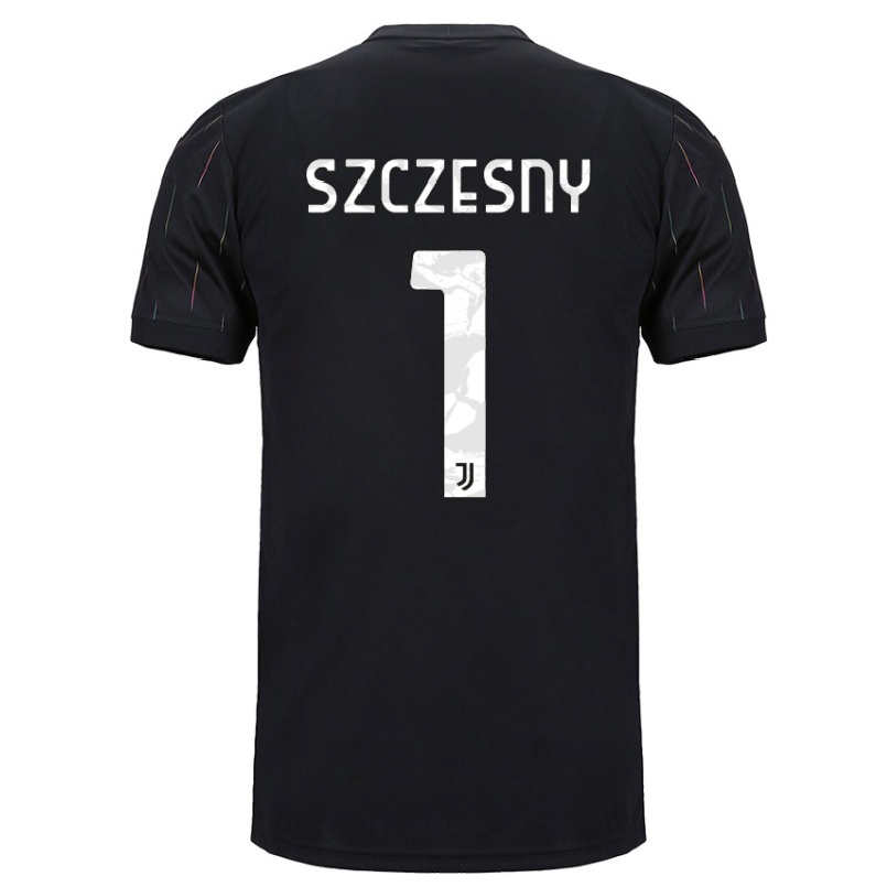 Enfant Football Maillot Wojciech Szczesny #1 Le Noir Tenues Extérieur 2021/22 T-shirt