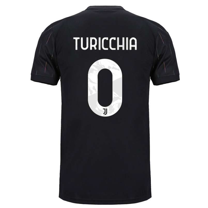 Enfant Football Maillot Riccardo Turicchia #0 Le Noir Tenues Extérieur 2021/22 T-shirt
