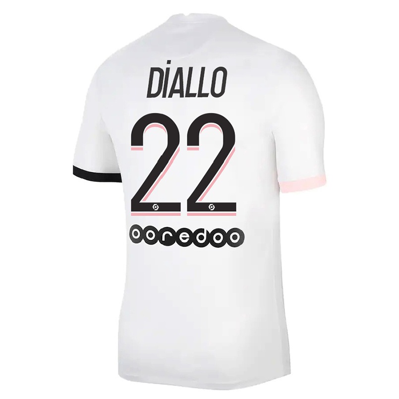 Enfant Football Maillot Abdou Diallo #22 Blanc Rose Tenues Extérieur 2021/22 T-shirt