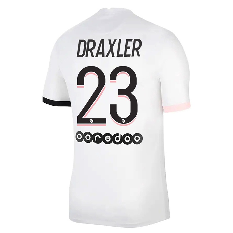 Enfant Football Maillot Julian Draxler #23 Blanc Rose Tenues Extérieur 2021/22 T-shirt