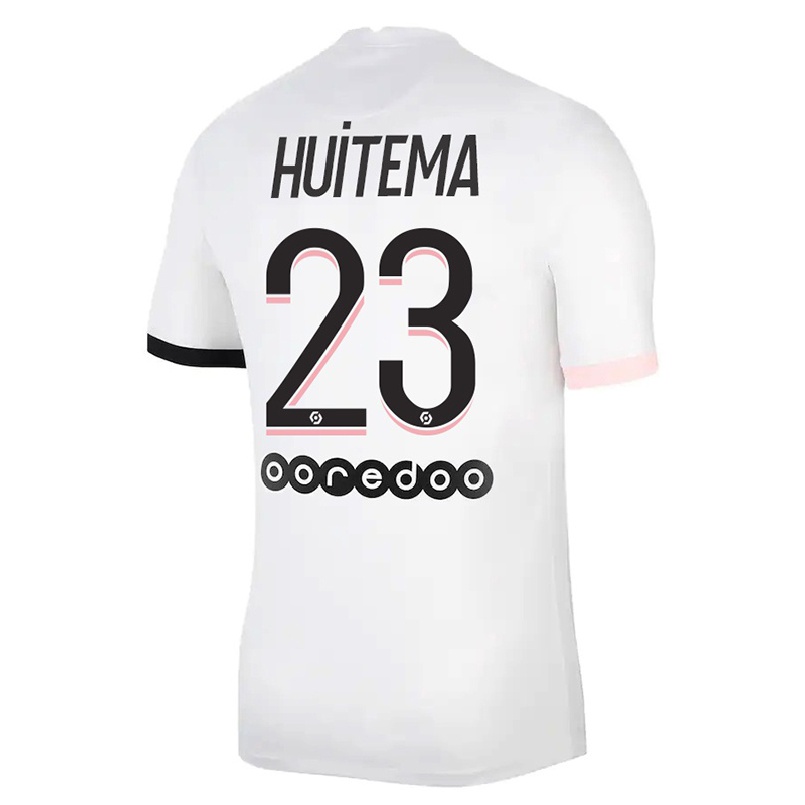 Enfant Football Maillot Jordyn Huitema #23 Blanc Rose Tenues Extérieur 2021/22 T-shirt