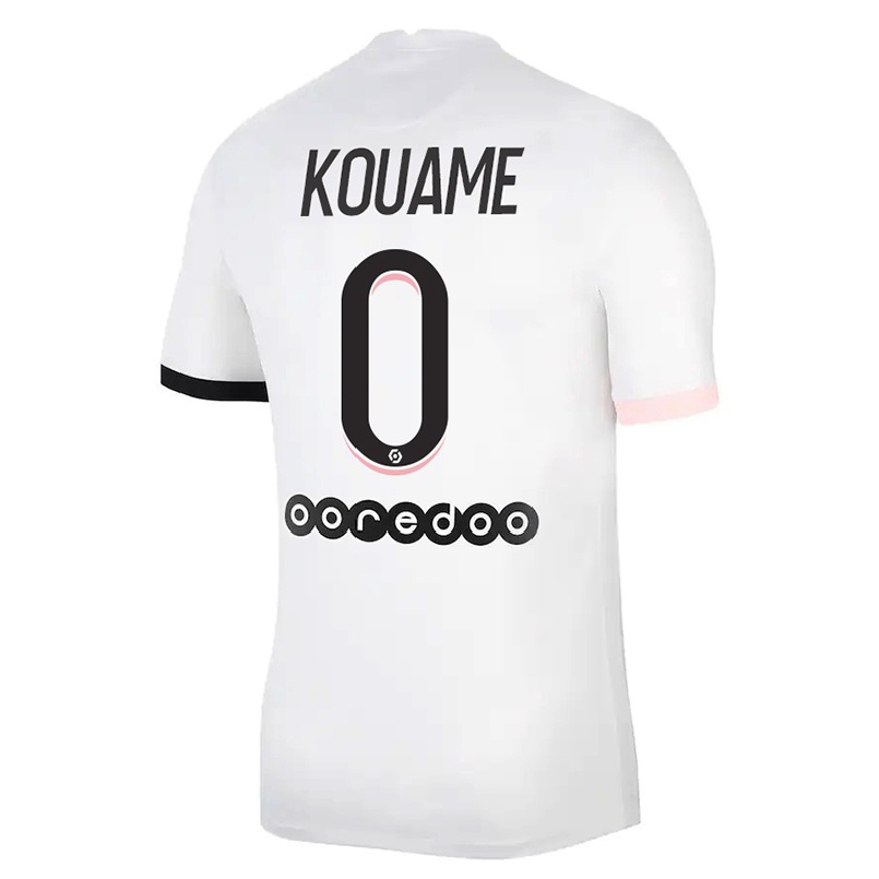 Enfant Football Maillot Kelly Kouame #0 Blanc Rose Tenues Extérieur 2021/22 T-shirt