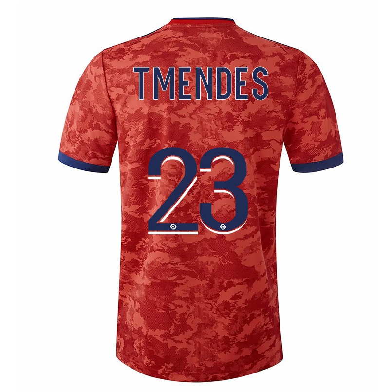 Enfant Football Maillot Thiago Mendes #23 Orange Tenues Extérieur 2021/22 T-shirt
