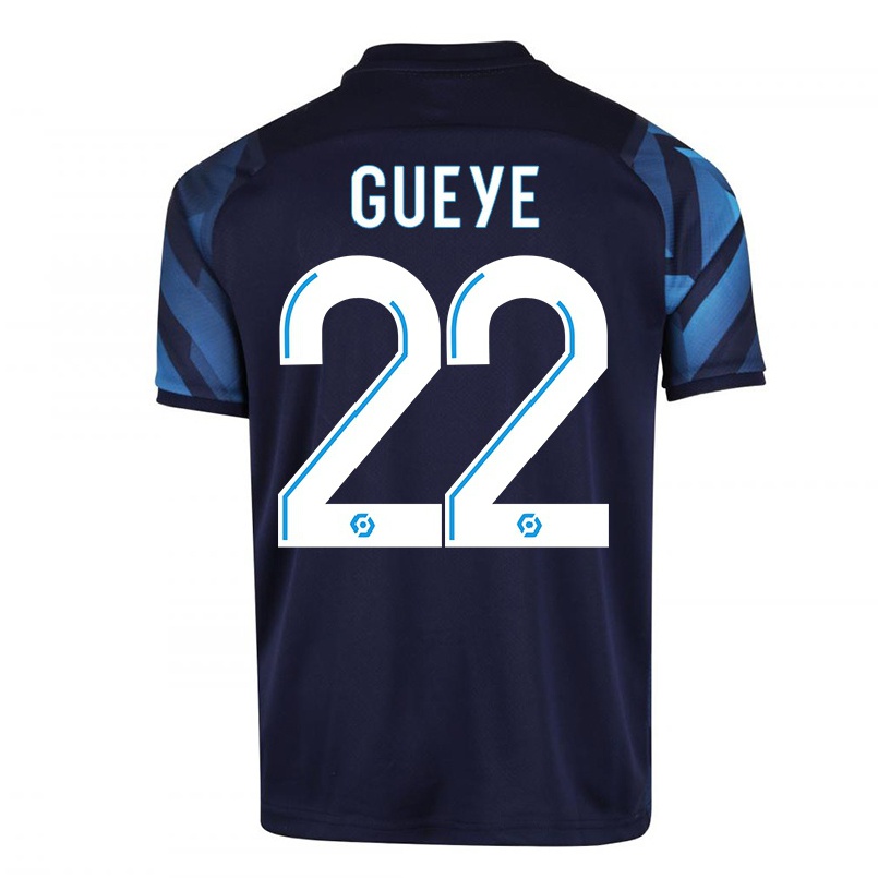 Enfant Football Maillot Pape Gueye #22 Bleu Foncé Tenues Extérieur 2021/22 T-shirt