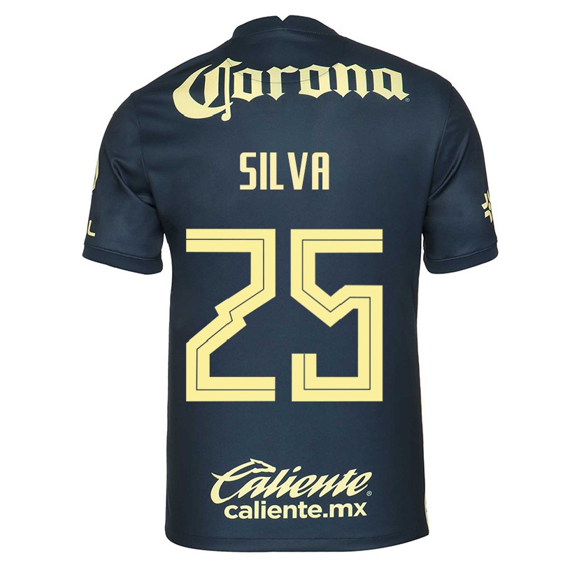 Enfant Football Maillot Silva #25 Bleu Marin Tenues Extérieur 2021/22 T-shirt