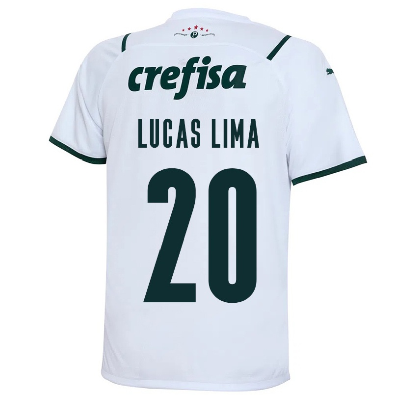 Enfant Football Maillot Lucas Lima #20 Blanche Tenues Extérieur 2021/22 T-shirt