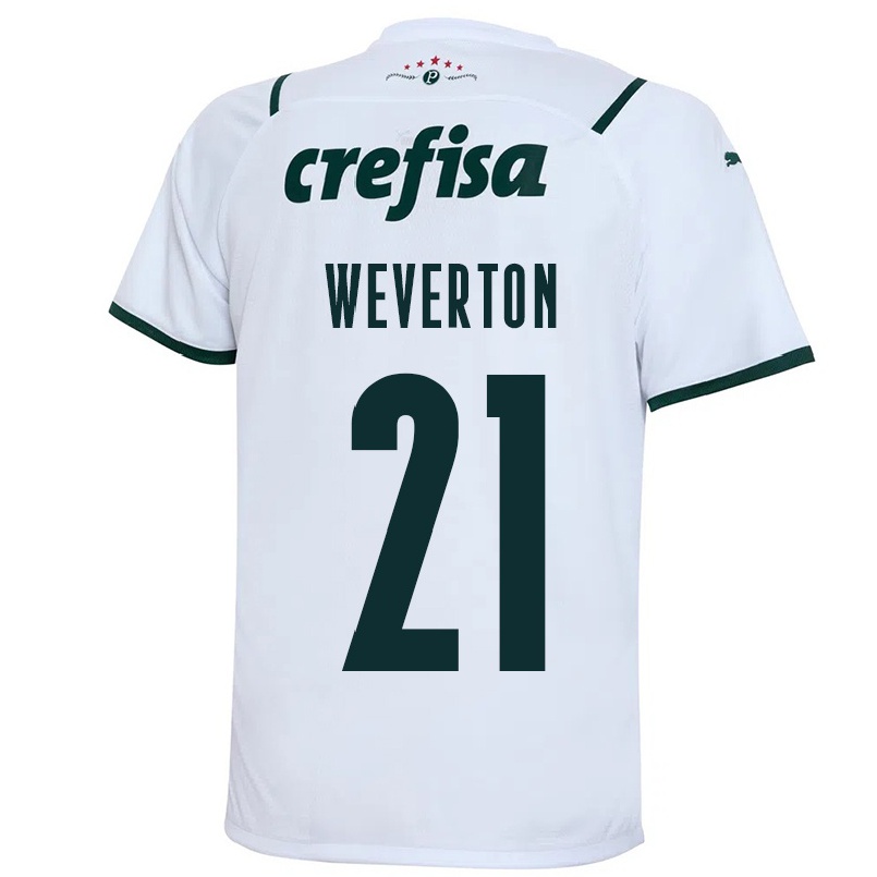 Enfant Football Maillot Weverton #21 Blanche Tenues Extérieur 2021/22 T-shirt