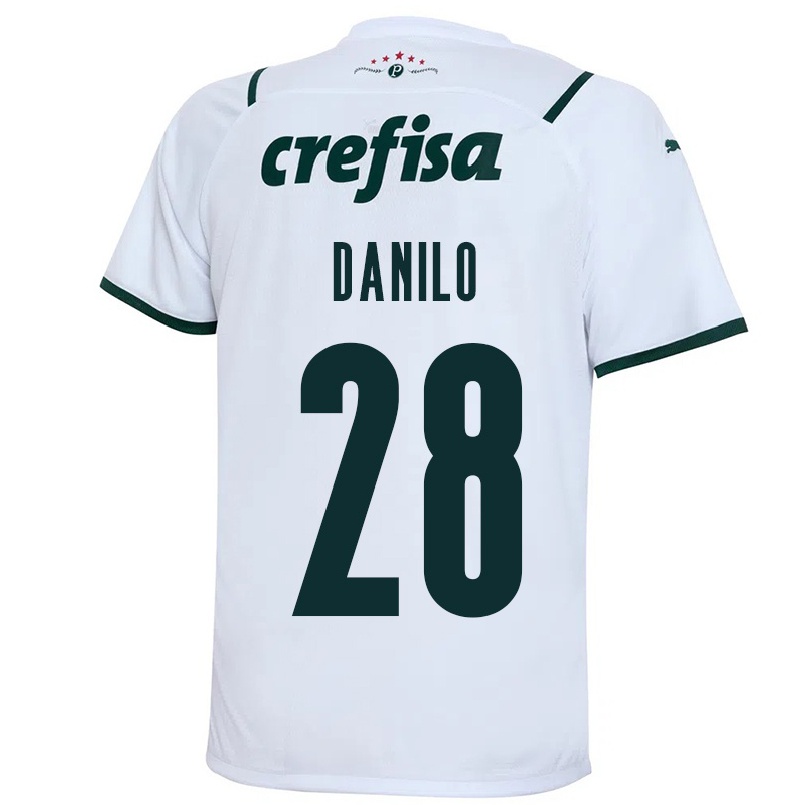 Enfant Football Maillot Danilo #28 Blanche Tenues Extérieur 2021/22 T-shirt