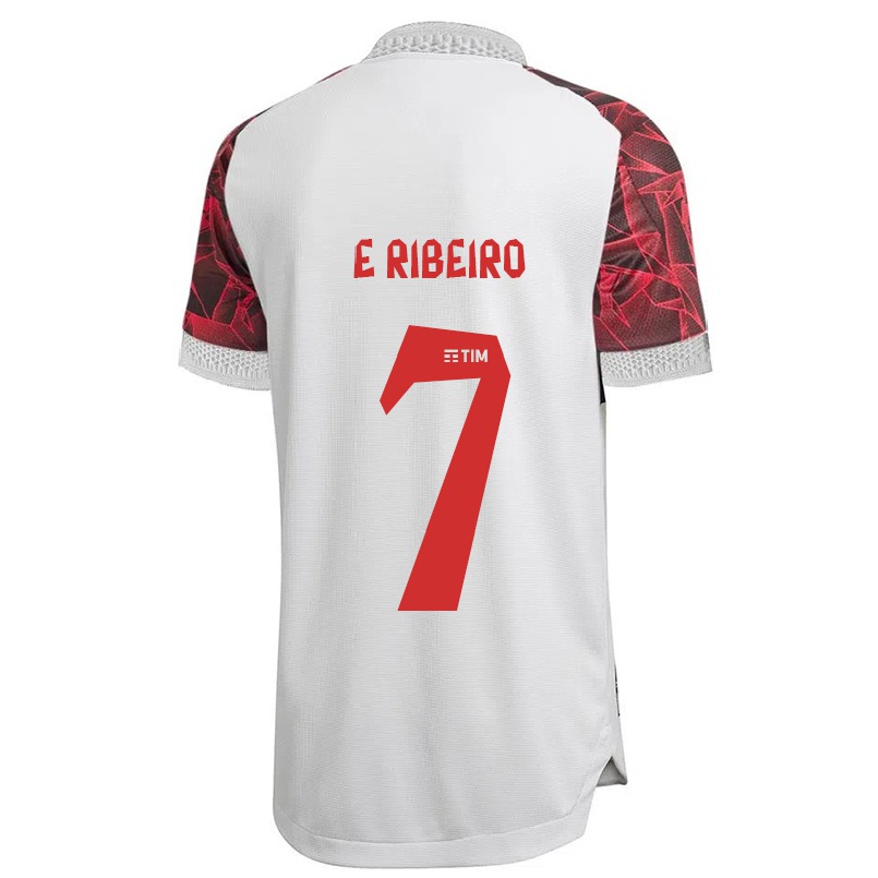 Enfant Football Maillot Everton Ribeiro #7 Blanche Tenues Extérieur 2021/22 T-shirt